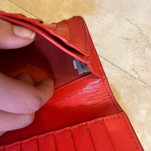 Red Long Coach Wallet with Zip Pouch - Picture 5 of 7